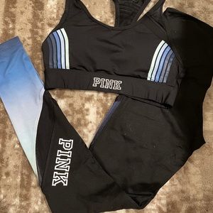 VS Pink Blue Ombre Workout Set